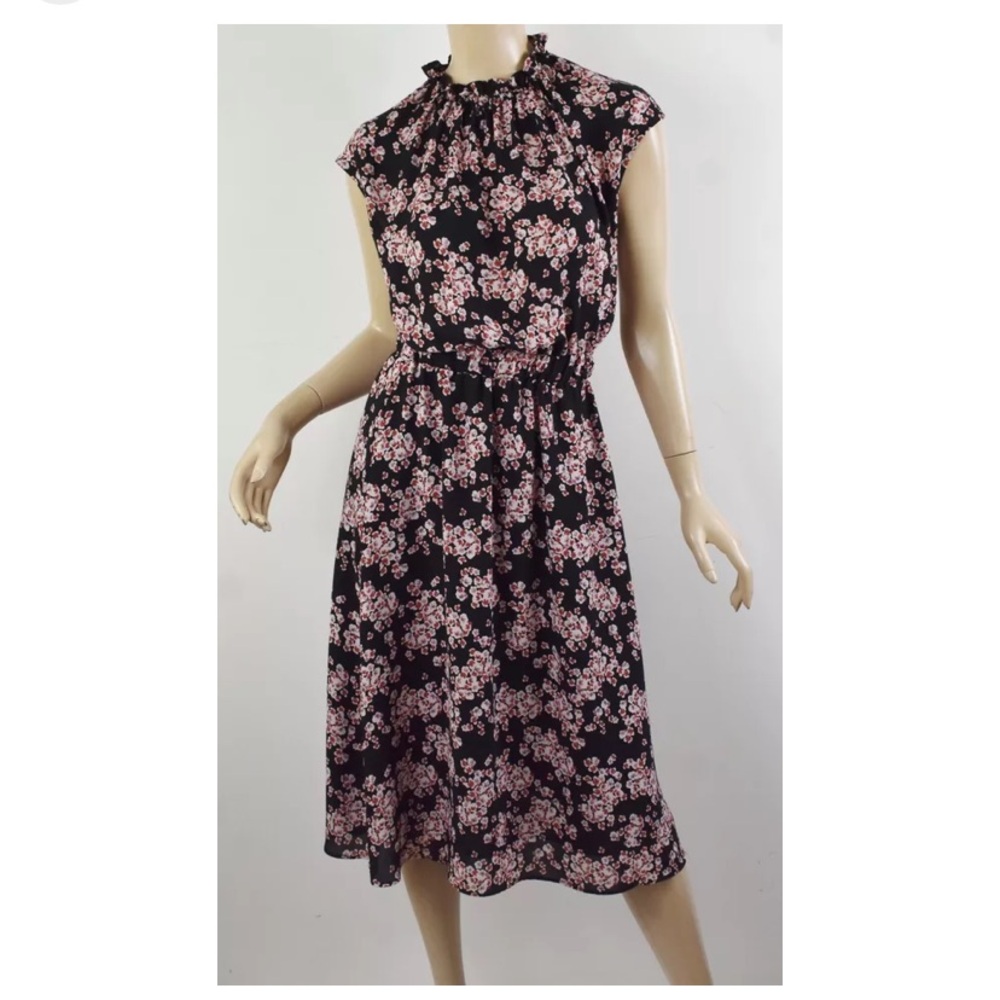 Banana Republic Navy Floral Midi Dress - Picture 11 of 12